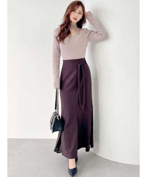 RESEXXY（リゼクシー）の「スリットプリーツマーメイドスカート（スカート・レディース・ブラウン/ピンク/アイボリー・FREE）」の15枚目の写真