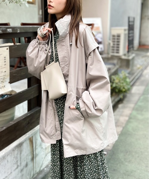 Per sist ence(パーシエンス)の「Per sist ence/パーシエンス ベネシャン袖取り外しモッズコート(モッズコート・レディース・グレイッシュベージュ/カーキ/ブラック/アイボリー・FREE)」の4枚目の写真