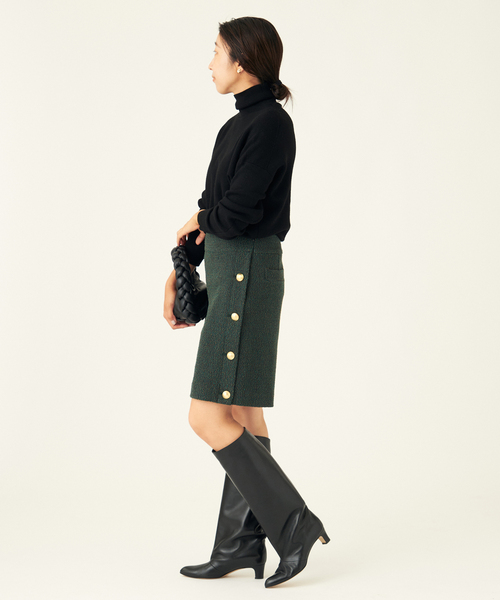 journal standard L'essage（ジャーナルスタンダードレサージュ）の「cash feel wool ハイネックプルオーバー（ニット/セーター・レディース・ブラック/ブラック系その他/ホワイト・FREE）」の11枚目の写真