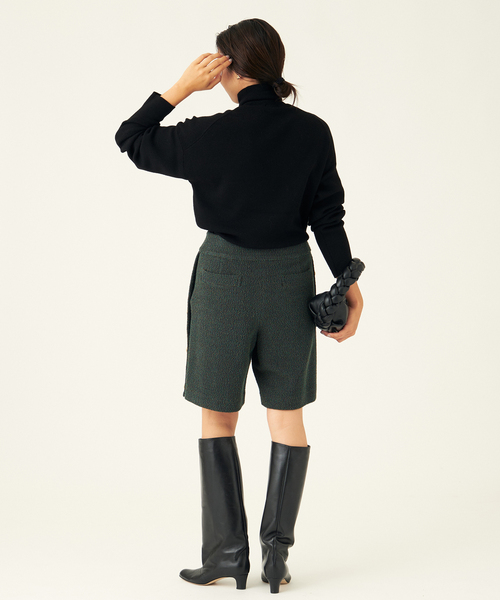 journal standard L'essage（ジャーナルスタンダードレサージュ）の「cash feel wool ハイネックプルオーバー（ニット/セーター・レディース・ブラック/ブラック系その他/ホワイト・FREE）」の4枚目の写真