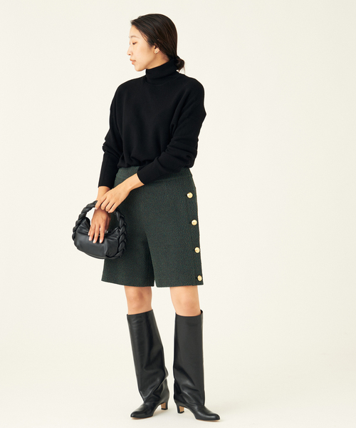 journal standard L'essage（ジャーナルスタンダードレサージュ）の「cash feel wool ハイネックプルオーバー（ニット/セーター・レディース・ブラック/ブラック系その他/ホワイト・FREE）」の14枚目の写真