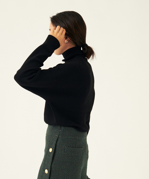 journal standard L'essage（ジャーナルスタンダードレサージュ）の「cash feel wool ハイネックプルオーバー（ニット/セーター・レディース・ブラック/ブラック系その他/ホワイト・FREE）」の18枚目の写真