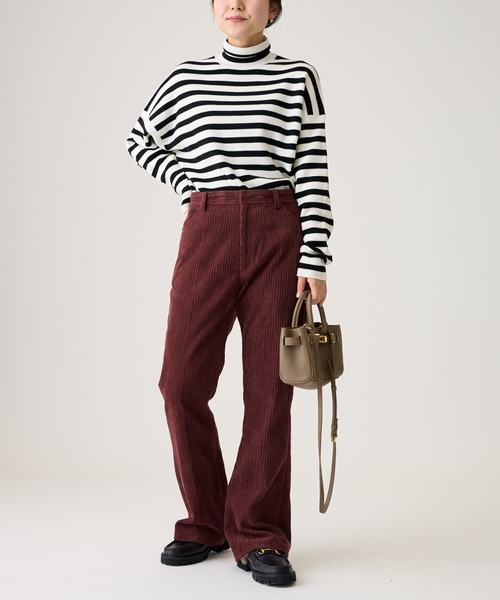 journal standard L'essage（ジャーナルスタンダードレサージュ）の「cash feel wool ハイネックプルオーバー（ニット/セーター・レディース・ブラック/ブラック系その他/ホワイト・FREE）」の8枚目の写真