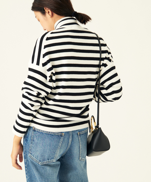 journal standard L'essage（ジャーナルスタンダードレサージュ）の「cash feel wool ハイネックプルオーバー（ニット/セーター・レディース・ブラック/ブラック系その他/ホワイト・FREE）」の19枚目の写真