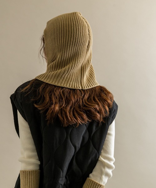 SMELLY（スメリー）の「リブバラクラバ（ニットキャップ/ビーニー・レディース・ブラック/ベージュ/ブルー系その他・-）」の8枚目の写真