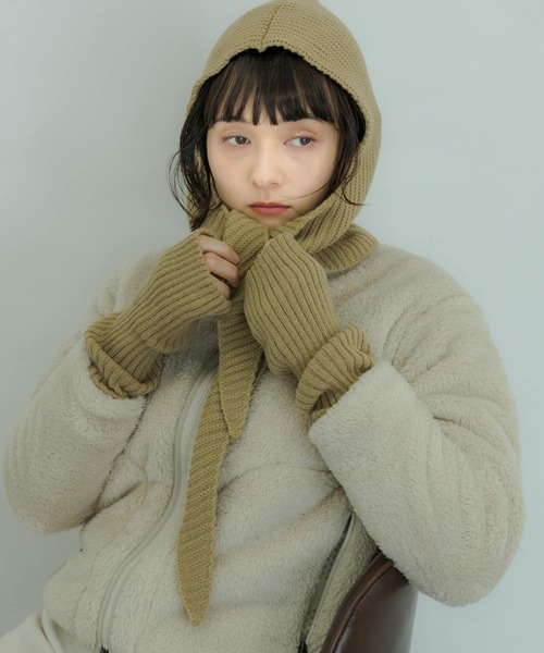 SMELLY（スメリー）の「リブバラクラバ（ニットキャップ/ビーニー・レディース・ブラック/ベージュ/ブルー系その他・-）」の13枚目の写真