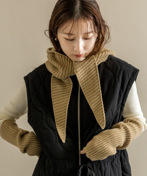 SMELLY（スメリー）の「リブバラクラバ（ニットキャップ/ビーニー・レディース・ブラック/ベージュ/ブルー系その他・-）」の2枚目の写真