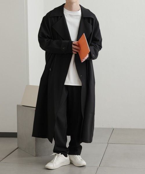 COLONY 2139（コロニートゥーワンスリーナイン）の「コンフォートストレッチダブルコート（トレンチコート・メンズ・ブラック・MEDIUM/LARGE）」の3枚目の写真