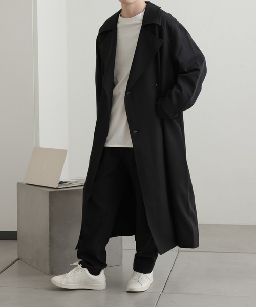 COLONY 2139（コロニートゥーワンスリーナイン）の「コンフォートストレッチダブルコート（トレンチコート・メンズ・ブラック・MEDIUM/LARGE）」の5枚目の写真