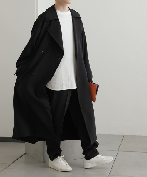 COLONY 2139（コロニートゥーワンスリーナイン）の「コンフォートストレッチダブルコート（トレンチコート・メンズ・ブラック・MEDIUM/LARGE）」の10枚目の写真