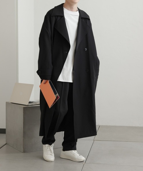 COLONY 2139（コロニートゥーワンスリーナイン）の「コンフォートストレッチダブルコート（トレンチコート・メンズ・ブラック・MEDIUM/LARGE）」の12枚目の写真