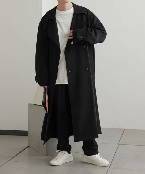 COLONY 2139（コロニートゥーワンスリーナイン）の「コンフォートストレッチダブルコート（トレンチコート・メンズ・ブラック・MEDIUM/LARGE）」の13枚目の写真