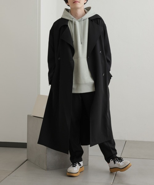 COLONY 2139（コロニートゥーワンスリーナイン）の「コンフォートストレッチダブルコート（トレンチコート・メンズ・ブラック・MEDIUM/LARGE）」の22枚目の写真