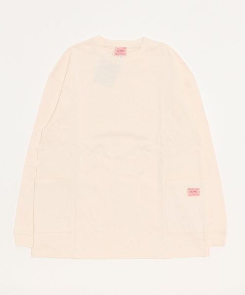 BIG MIKE(ビッグマイク)の「BIG MIKE WポケットスモックロングスリーブTシャツ 102238200(Tシャツ/カットソー・メンズ・ダークグリーン/タン/ナチュラル/ブラック・L/M)」の14枚目の写真