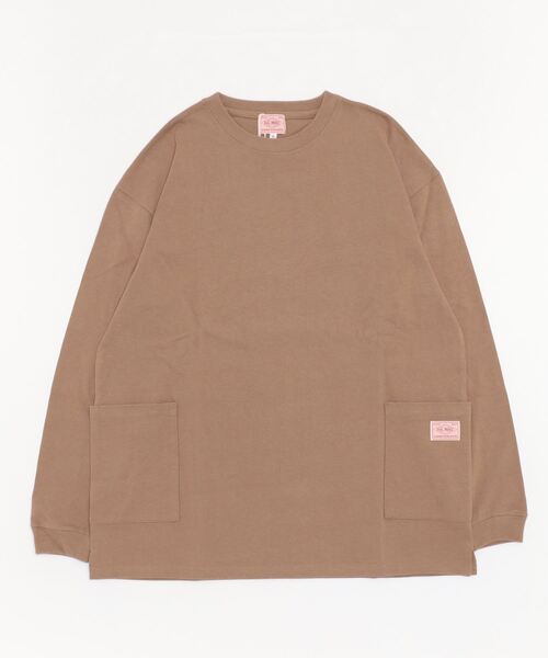 BIG MIKE(ビッグマイク)の「BIG MIKE WポケットスモックロングスリーブTシャツ 102238200(Tシャツ/カットソー・メンズ・ダークグリーン/タン/ナチュラル/ブラック・L/M)」の12枚目の写真