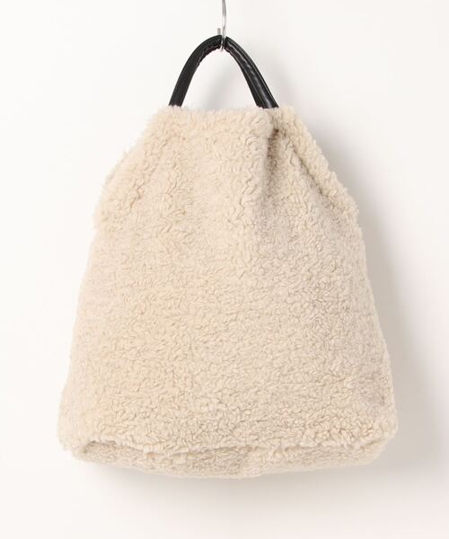 clear（クリア）の「ボアトートバッグ（トートバッグ・レディース・アイボリー/モカ・F）」の3枚目の写真