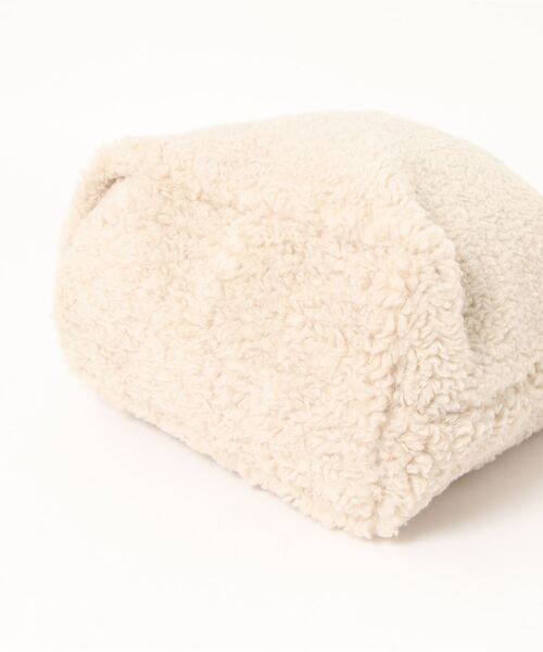 clear（クリア）の「ボアトートバッグ（トートバッグ・レディース・アイボリー/モカ・F）」の4枚目の写真