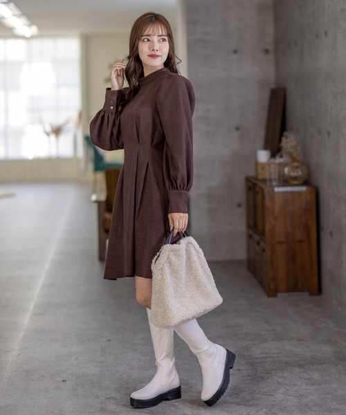 clear（クリア）の「ボアトートバッグ（トートバッグ・レディース・アイボリー/モカ・F）」の7枚目の写真