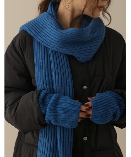 Re:EDIT（リエディ）の「[WINTER COLLECTION]リブニットマフラー（マフラー・レディース・アイボリー/ピンク/グレー/ブラック/ベージュ/グリーン/ブルー・FREE）」の19枚目の写真
