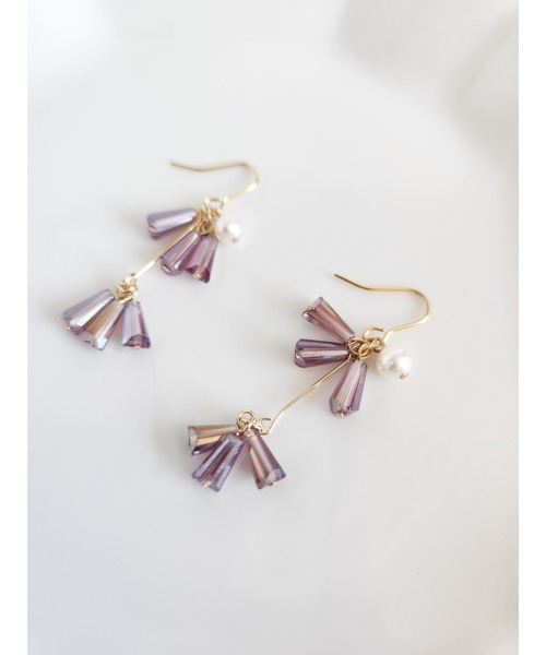 tone(トーン)の「【Tresor】wave 淡水パール ピアス(MA)(ピアス(両耳用)・レディース・バイオレット/その他/その他4/その他2/その他3/その他6/その他7/その他5・FREE)」の3枚目の写真
