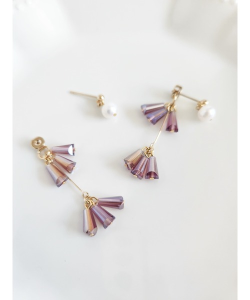 tone(トーン)の「【Tresor】wave 淡水パール ピアス(MA)(ピアス(両耳用)・レディース・バイオレット/その他/その他4/その他2/その他3/その他6/その他7/その他5・FREE)」の6枚目の写真