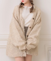 カラーモヘアビッグカーデ