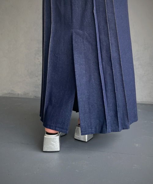 &g'aime（アンジェム）の「【&g’aime】ステッチデニムスカート（スカート・レディース・ブルー/ブラック・FREE）」の22枚目の写真