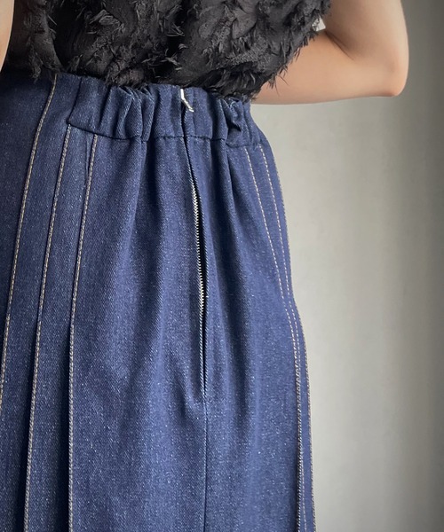 &g'aime（アンジェム）の「【&g’aime】ステッチデニムスカート（スカート・レディース・ブルー/ブラック・FREE）」の21枚目の写真