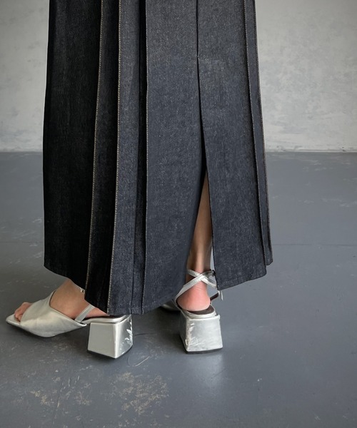 &g'aime（アンジェム）の「【&g’aime】ステッチデニムスカート（スカート・レディース・ブルー/ブラック・FREE）」の10枚目の写真