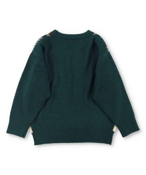 BRANSHES(ブランシェス)の「【洗濯機で洗える】タータンチェック柄ウォッシャブルニット(ニット/セーター・キッズ・グリーン/ブラック・90/150/100/130/140/120/110)」の16枚目の写真
