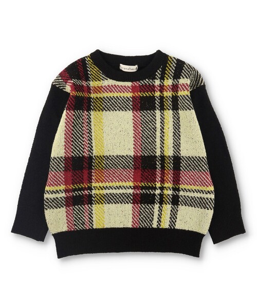 BRANSHES(ブランシェス)の「【洗濯機で洗える】タータンチェック柄ウォッシャブルニット(ニット/セーター・キッズ・グリーン/ブラック・90/150/100/130/140/120/110)」の12枚目の写真