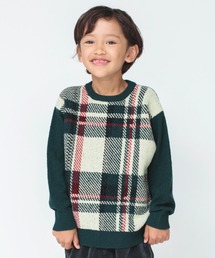 BRANSHES | 【洗濯機で洗える】タータンチェック柄ウォッシャブルニット(ニット/セーター)