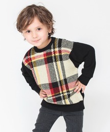 BRANSHES | 【洗濯機で洗える】タータンチェック柄ウォッシャブルニット(ニット/セーター)