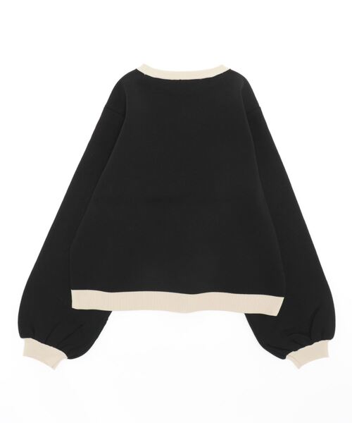 PICCIN(ピッチン)の「配色クルーネックニット(ニット/セーター・レディース・ブラック/グリーン・M/L)」の11枚目の写真