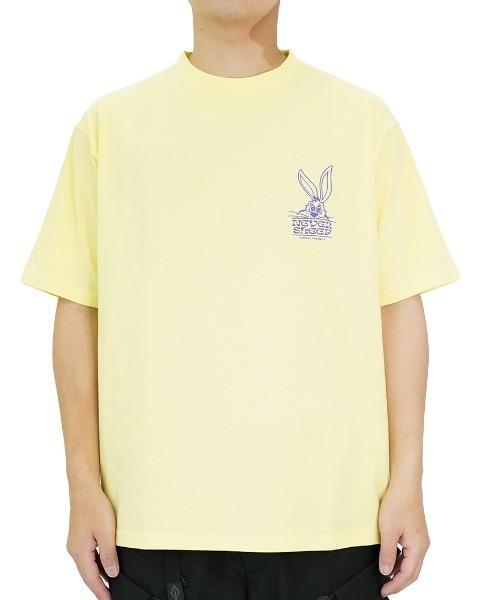 MANASTASH（マナスタッシュ）の「MANASTASH/マナスタッシュ/CiTee RABBIT（Tシャツ/カットソー・メンズ・レモンイエロー/ホワイト・MEDIUM/LARGE/X-LARGE）」の3枚目の写真