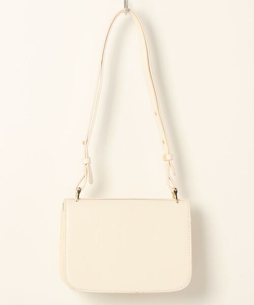 florist(フローリスト)の「【仕切りポケット付き/2WAY】【高見え】オーバルロック留めレザーショルダーバッグ(ショルダーバッグ・レディース・ベージュ/ホワイト/ブラック・FREE)」の15枚目の写真