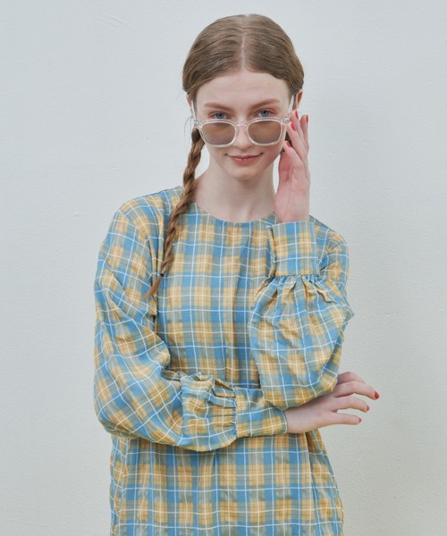 MERLOT(メルロー)の「チェックティアードワンピース(ワンピース・レディース・イエロー/ブラック・FREE)」の13枚目の写真