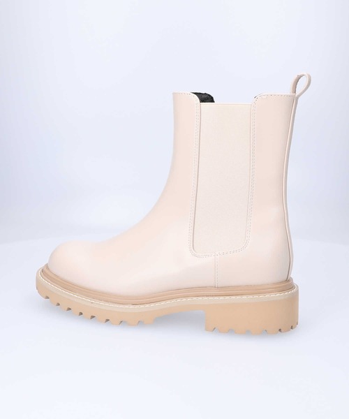 ORiental TRaffic（オリエンタルトラフィック）の「スクエアトゥチェルシーブーツ（ブーツ・レディース・ブラック/ホワイト・L/M/XL/S）」の8枚目の写真