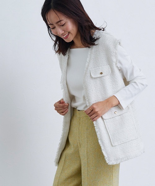 ツイードフリンジジレ