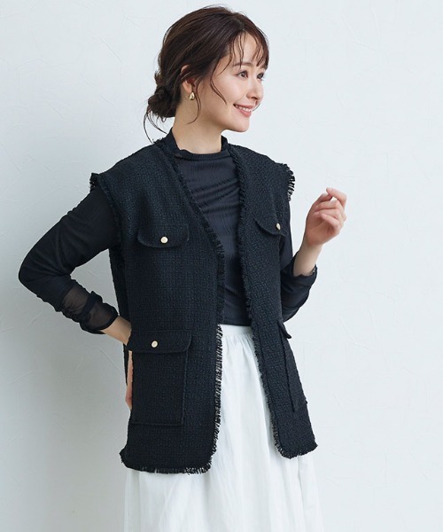 ツイードフリンジジレ