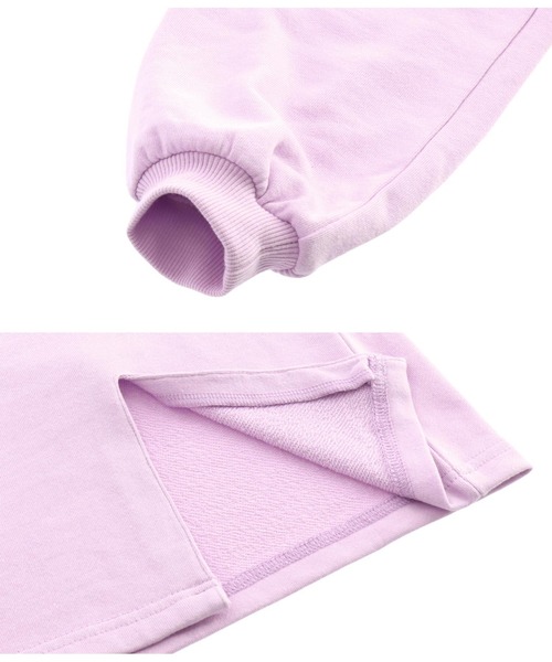 ANAP kids(アナップキッズ)の「スリットミニ裏毛フォトチュニック(Tシャツ/カットソー・キッズ・ブラック/ホワイト/ラベンダー・130cm/110cm/120cm)」の4枚目の写真