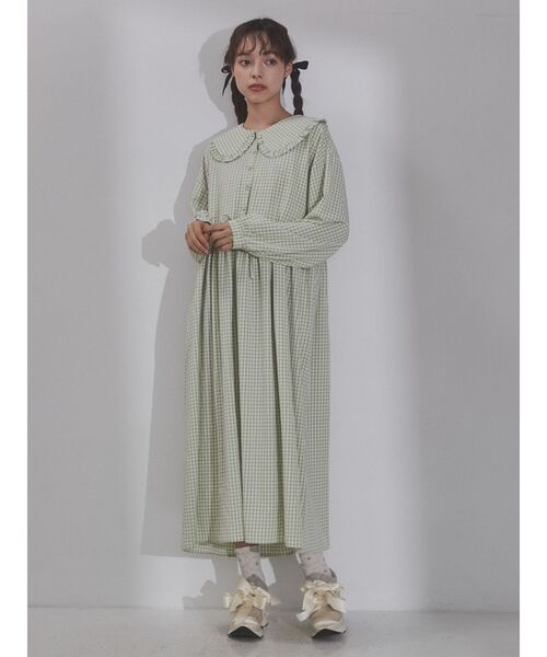 じゅん⭐️新品未使用⭐️ギンガムうさぎが可愛い⭐️ロングワンピース PINK HOUSE（ピンクハウス）の「ギンガムうさぎプリントノースリーブ