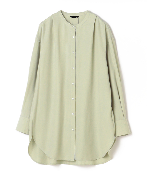 Days(デイズ)の「【Oeillet】ヴィンテージツイルバンドカラーシャツチュニック(ウイエ)(シャツ/ブラウス・レディース・グレー/オフホワイト/ライトグリーン・M/LL/L)」の8枚目の写真
