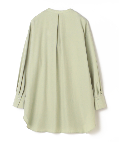 Days(デイズ)の「【Oeillet】ヴィンテージツイルバンドカラーシャツチュニック(ウイエ)(シャツ/ブラウス・レディース・グレー/オフホワイト/ライトグリーン・M/LL/L)」の5枚目の写真