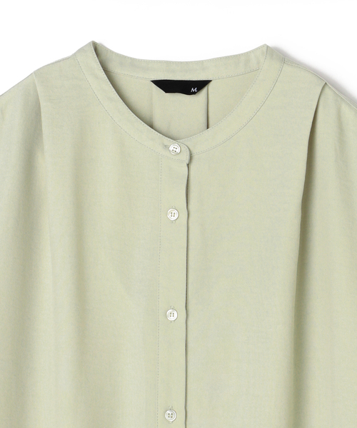 Days(デイズ)の「【Oeillet】ヴィンテージツイルバンドカラーシャツチュニック(ウイエ)(シャツ/ブラウス・レディース・グレー/オフホワイト/ライトグリーン・M/LL/L)」の9枚目の写真