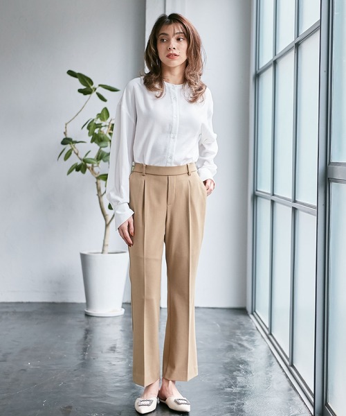Days(デイズ)の「【Oeillet】ヴィンテージツイルバンドカラーシャツチュニック(ウイエ)(シャツ/ブラウス・レディース・グレー/オフホワイト/ライトグリーン・M/LL/L)」の15枚目の写真