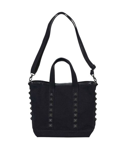HYSTERIC GLAMOUR(ヒステリックグラマー)の「STUDS CANVAS クロスボディーバッグ(ショルダーバッグ・レディース・ブラック/ピンク・FREE)」の5枚目の写真