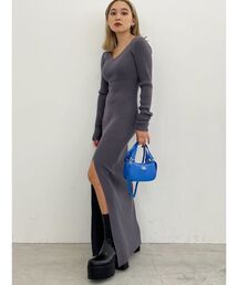 EMODA | Vネックスリットマキシワンピース(ワンピース)