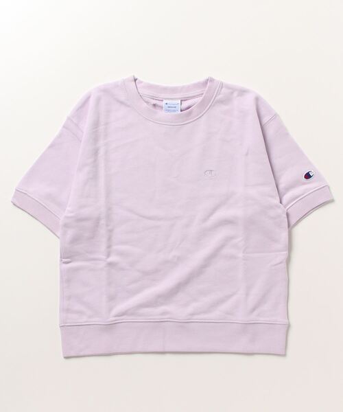 Champion（チャンピオン）の「チャンピオン  SHORT SLEEVE SWEATSHIRT_（Tシャツ/カットソー・レディース・オフホワイト/ライラック/ライトグレー/ブルー/ブラック/グリーン/ネイビー・L/M）」の7枚目の写真