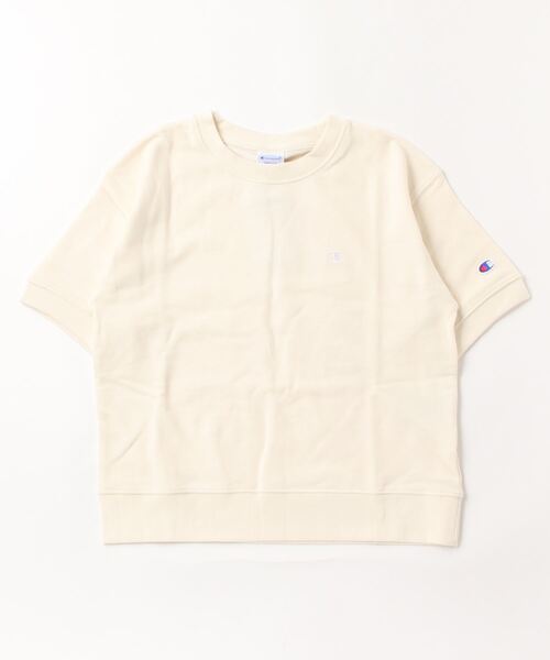 Champion（チャンピオン）の「チャンピオン  SHORT SLEEVE SWEATSHIRT_（Tシャツ/カットソー・レディース・オフホワイト/ライラック/ライトグレー/ブルー/ブラック/グリーン/ネイビー・L/M）」の2枚目の写真